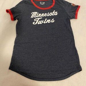 Blue and Red Short Sleeve Tee with Classic Design